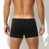 Maiyifu-GJ Men's Modal Low Waist Underwear Solid Color Stretch Trunks Breathable Comfortable Boxer Shorts (Black 3PC,Large) view 3