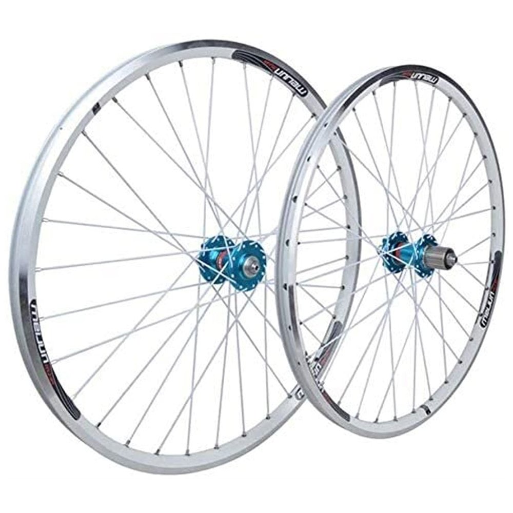 ZECHAO 26" Alloy Mountain Bike Wheel,32H Double Wall Bike Rims Disc V- Brake Quick Release Front 2 Rear 4 Palin 8 9 10 Speed Wheelset