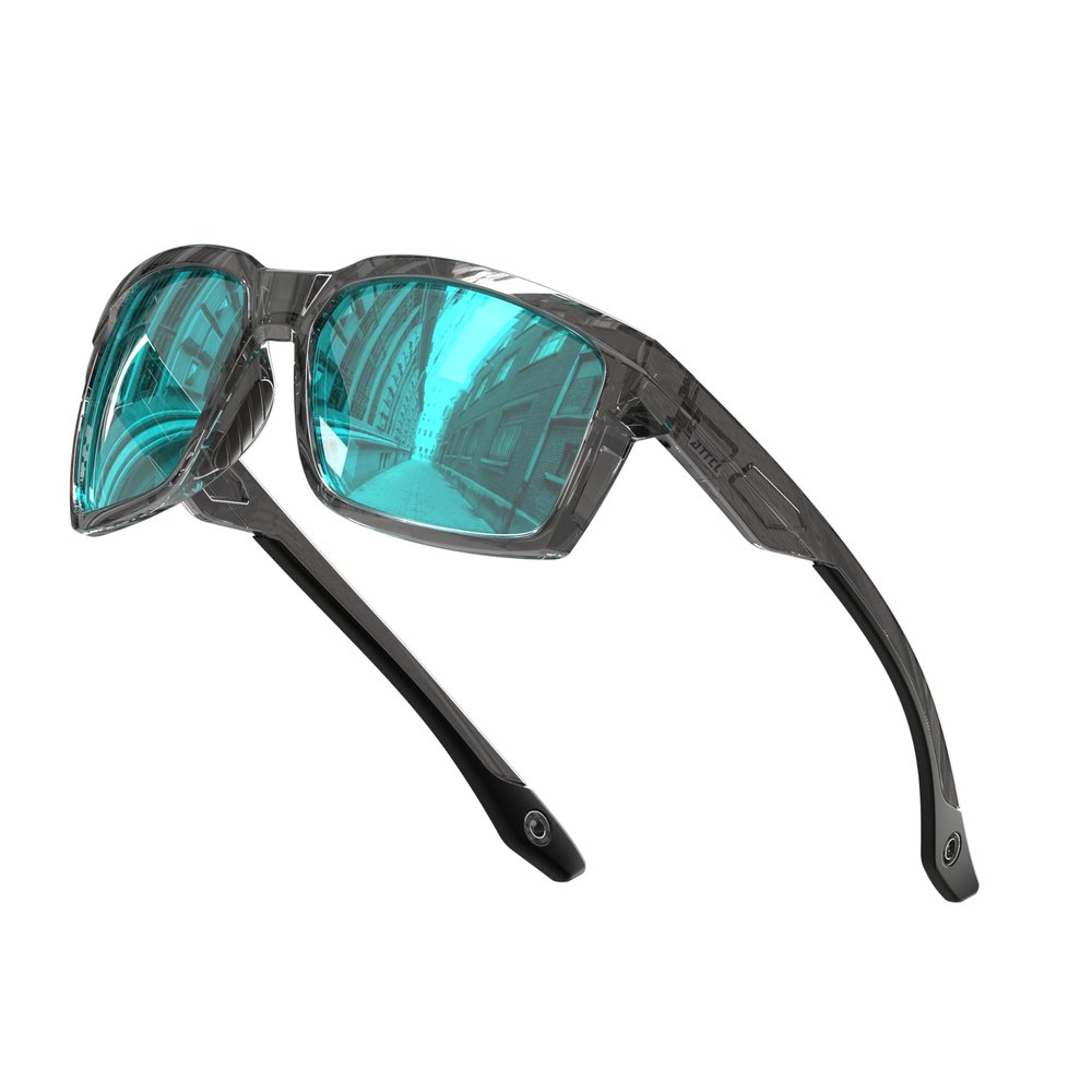 ATTCL Polarized Fishing Sunglasses Men: Lightweight Wrap-Around UV400 Protection Secure Fit for Driving Cycling Running Sports 2238 touhui-blue