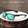 ATTCL Polarized Fishing Sunglasses Men: Lightweight Wrap-Around UV400 Protection Secure Fit for Driving Cycling Running Sports 2238 touhui-blue view 2