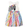 Summer Sleeveless Cotton Animal Pattern Princess Dress Girls A Line Princess Dress Girls Party Dress (Pink, 5-6 Years) view 1