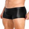 Oyolan Men's Dry Fit Running Compression Tight Sport Short Pants Shiny Glossy Spandex Boxer Shorts Black Large view 2