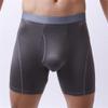 JEsilunmaMY Mens Solid Color Mesh Breathable Underwear Casual Moisture-Wicking Boxer Briefs Stretch Support Pouch Trunks (Grey-5PC,Large) view 2
