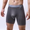 JEsilunmaMY Mens Solid Color Mesh Breathable Underwear Casual Moisture-Wicking Boxer Briefs Stretch Support Pouch Trunks (Grey-5PC,Large) view 3