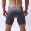 JEsilunmaMY Mens Solid Color Mesh Breathable Underwear Casual Moisture-Wicking Boxer Briefs Stretch Support Pouch Trunks (Grey-5PC,Large) view 4