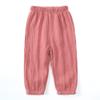 ZFTTZYMX Unisex Kids Cotton Linen Long Pants 3Packs Boys Girls Summer Elastic Waist Sweatpants Pull On Trousers view 4