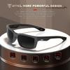 ATTCL Polarized Fishing Sunglasses Men: Lightweight Wrap-Around UV400 Protection Secure Fit for Driving Cycling Running Sports 2238 Black-Gray view 2