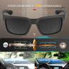 ATTCL Polarized Fishing Sunglasses Men: Lightweight Wrap-Around UV400 Protection Secure Fit for Driving Cycling Running Sports 2238 Black-Gray view 3