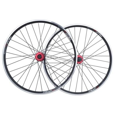 ZECHAO Bike wheelset 20 inch,32H BMX Bike Wheel Double Layer Alloy Rim Disc V Brake Quick Release 7 8 9 10 Speed Wheelset (Color : Black, Size : 20inch)