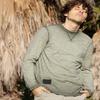 ZIMEGO Mens Long Sleeve T-Shirt - Vintage Casual Basic Tees for Men, Green, Medium view 3