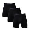 JEsilunmaMY Mens Solid Color Mesh Breathable Underwear Casual Moisture-Wicking Boxer Briefs Stretch Support Pouch Trunks (Black-3PC,Large) view 1