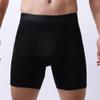 JEsilunmaMY Mens Solid Color Mesh Breathable Underwear Casual Moisture-Wicking Boxer Briefs Stretch Support Pouch Trunks (Black-3PC,Large) view 2