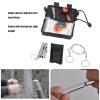Outdoor Survival Box, Portable Emergency Box with Compass Whistle Flashlight Blanket for Car Home Travel Camping Office Sports view 3