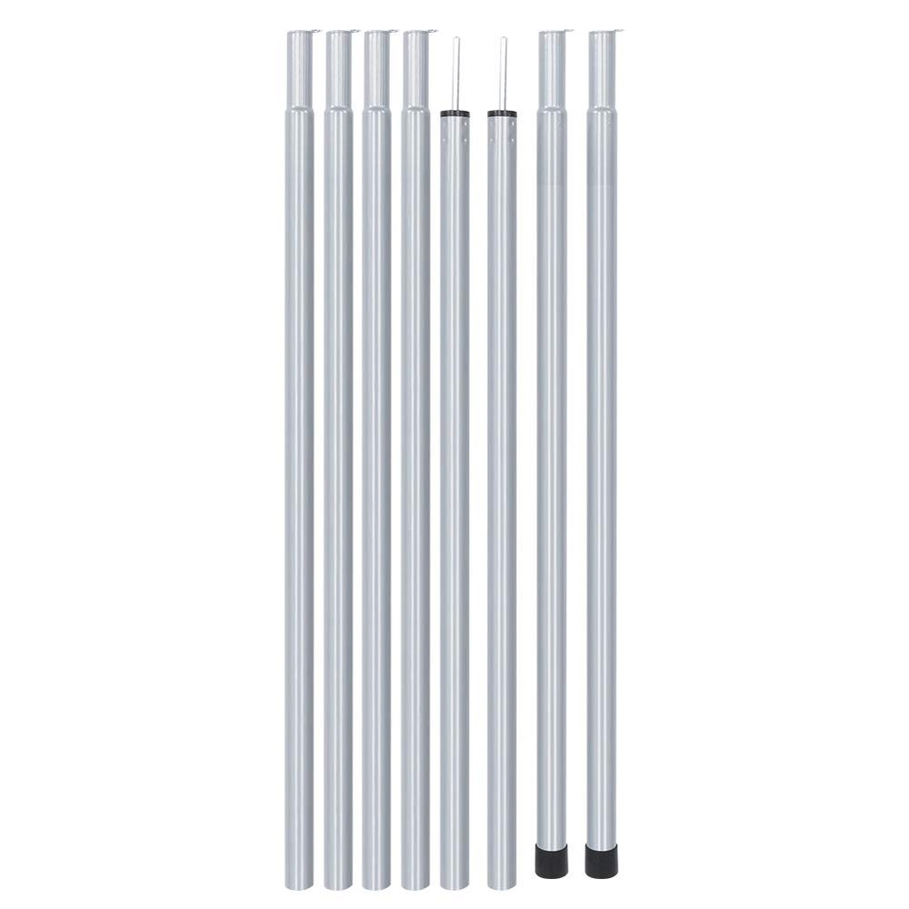 NDNCZDHC Tent Support Rod, 8PCS Portable Steel Corrosion Resistant Folding Adjustable Awning Rod, Outdoor Sandbeach Tent Support Pole Accessory(1.8M)