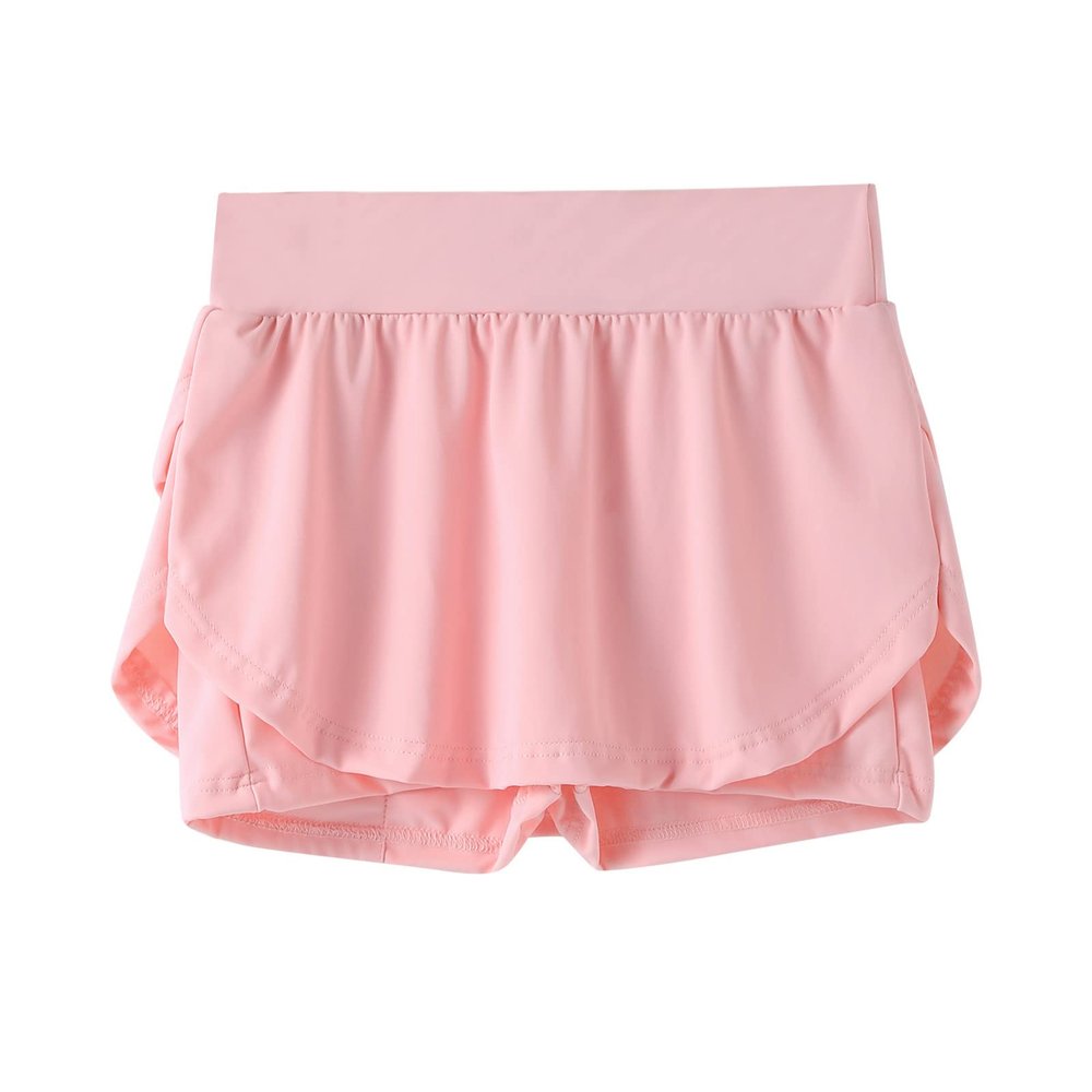 Toddler Kids Girls Fashionable Casual Tennis Fitness Yoga Running Sports Pockets Shorts Skirts Dance (Pink, 10-11 Years)