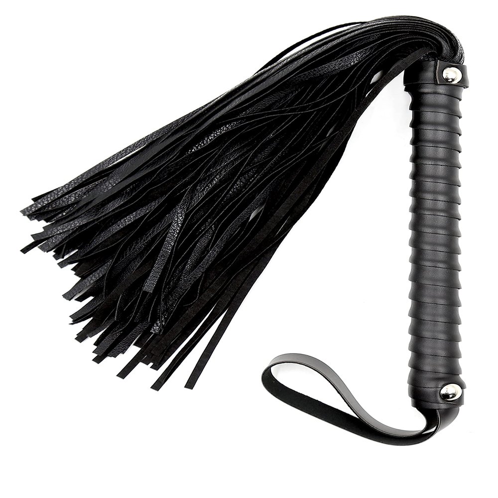 Horse Whip Flogger for Couples Black Riding Flogger for Horse Equestrian Paddle Horse Whip 23 inch