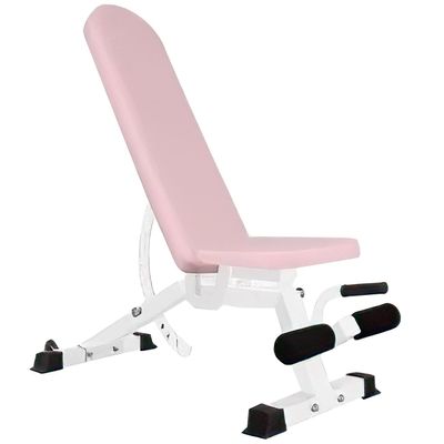 THCSY Weight Bench Adjustable Workout Bench Multi-Purpose Exercise Bench Fitness Equipment for Home Gym Barbell Dumbbell Bench Press and Strength Training Load 400KG (Color : Pink)