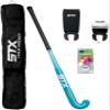 STX Field Hockey Start Pack - Junior with 32" Stick, Shin Guards, Bag & Balls, Black/Teal view 1