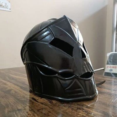 ALFA NAUTICAL Antique Blackened Demon Helmet 18 Gauge Steel Medieval Skull Demon Helmet