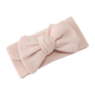 Band Bows Infants And Toddlers Oversized Bow Headband Children's Knitted Knotted Headband Baby (Beige, One Size)