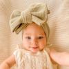 Band Bows Infants And Toddlers Oversized Bow Headband Children's Knitted Knotted Headband Baby (Beige, One Size) view 3