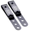 HolsterSmith Universal Metal Belt Clip for Holster Making - (Model 5) - (3-Hole) - (Tactical Black) - (w/Silhouette Target Engraving) - (2 Pack) view 1