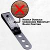 HolsterSmith Universal Metal Belt Clip for Holster Making - (Model 5) - (3-Hole) - (Tactical Black) - (w/Silhouette Target Engraving) - (2 Pack) view 4