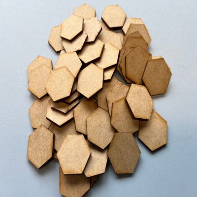 1.25" (32mm) Hex Bases - 50 per Pack