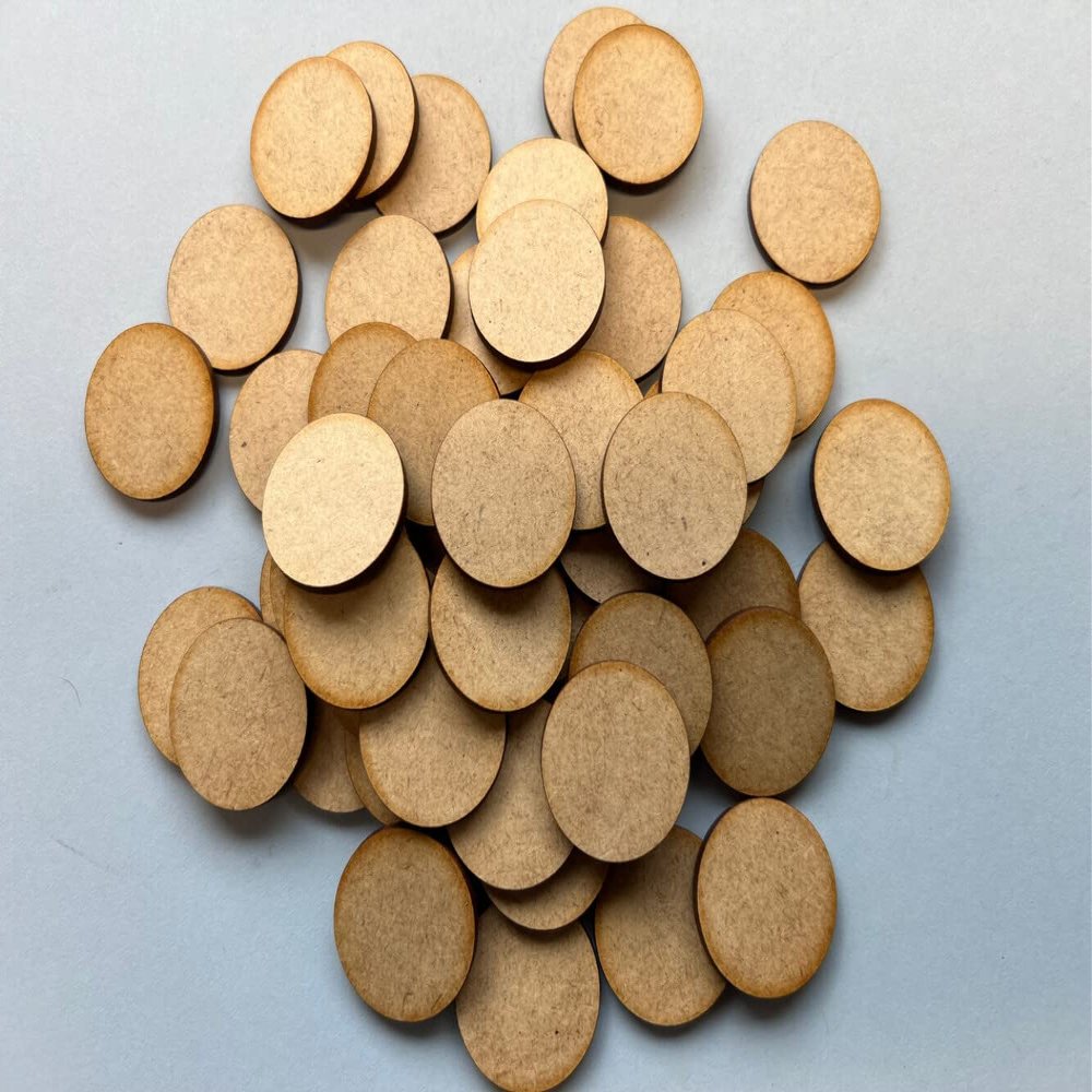 1.25" (32mm) Round Bases - 50 per Pack
