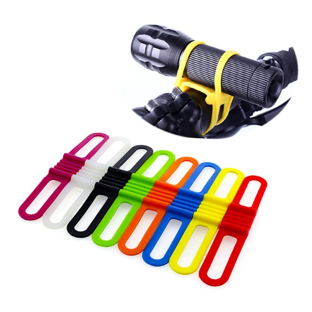 BESPORTBLE Bicycle Fixing Straps Phone Strap Tie Ribbon Flashlight Mount Holder High Elastic Silicone Bike Accessories