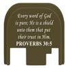 NDZ Performance Rear Slide Cover Plate for Glock Gen 1-4 9MM .40 S&W .357 SIG 10MM .45 Gap Laser Engraved Anodized Aluminum in Olive Drab Green, Made in The USA - Bible Proverbs 30:5 view 1