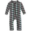 KicKee Print Coveralls with Zipper, Long Sleeve Footless Bodysuit, One-Piece Ultra Soft Sleepwear (Summer Sky Retro Game Controller - 6-9 Months) view 1