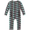 KicKee Print Coveralls with Zipper, Long Sleeve Footless Bodysuit, One-Piece Ultra Soft Sleepwear (Summer Sky Retro Game Controller - 6-9 Months) view 2