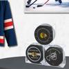(6 Count) Display Zone Hockey Puck Display Case - Fits Official Size NHL Ice Hockey Puck - Crystal Clear Holder Stand view 2