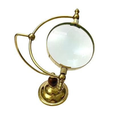 Antique Style Brass Desktop Magnifying Glass~Nautical Vintage Reading Magnifier Lens Decor by Better Buy Handicraft