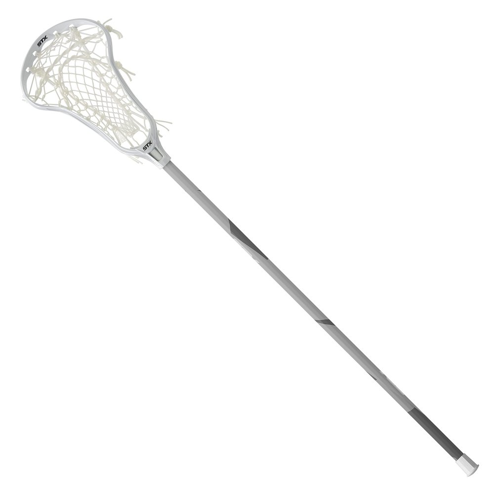 STX Lacrosse Women's Crux 400 Complete Stick with Crux Mesh 2 Pocket, White