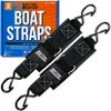 Boat Tie Down Straps to Trailer, 2 Inch x 48 Inch Marine Grade Transom Straps, Manual Buckle Clasp, Short, Boat Tie Downs for Trailer, Jet Ski, 4 Ft view 1
