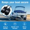 Boat Tie Down Straps to Trailer, 2 Inch x 48 Inch Marine Grade Transom Straps, Manual Buckle Clasp, Short, Boat Tie Downs for Trailer, Jet Ski, 4 Ft view 2