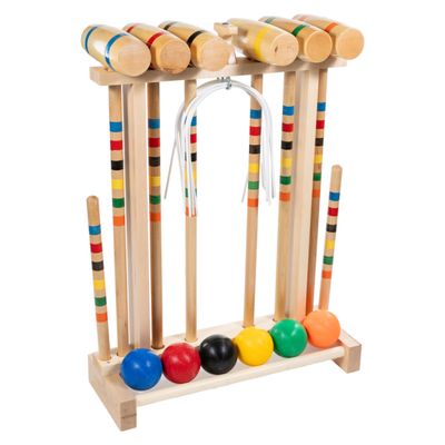 Framco Classic Amish Made Croquet Set Game- 6 Player- Durable Maple Hardwood- Solid Head
