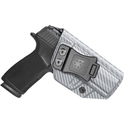 Amberide Sig P365 XMacro IWB Holster, Kydex-Boltaron Inside Waistband Fit P365 XMacro 9mm, Quick Draw, Secure Retention, 030 Cant