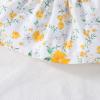 5 Year Clothes Baby Girl Floral Jumpsuit Dress Ruffle Knit 2 Piece Bodysuit Skirt with Headband New Years Eve Girls Dress (Yellow, 9-12M) view 2