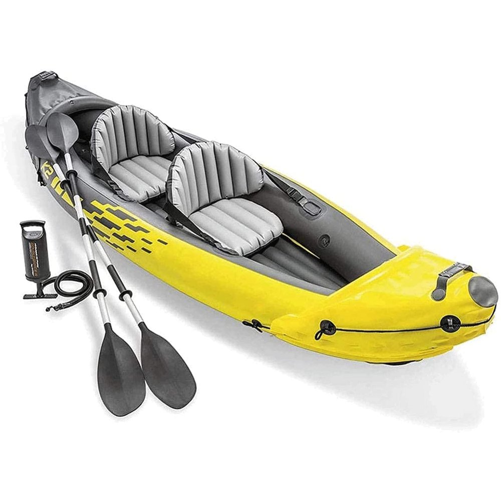 OLOTU Touring Kayak Inflatable Kayak Puncture Proof Double Inflatable Boat Assault Boat Water Raft Thickened Rubber Dinghy Folding Inflatable Raft Thicken