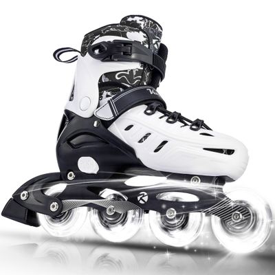 Inline Skates for Kids Adjustable Fun Illuminating Skates Girls Boys Ages 8-12 Patines para Nios Nias Outdoor