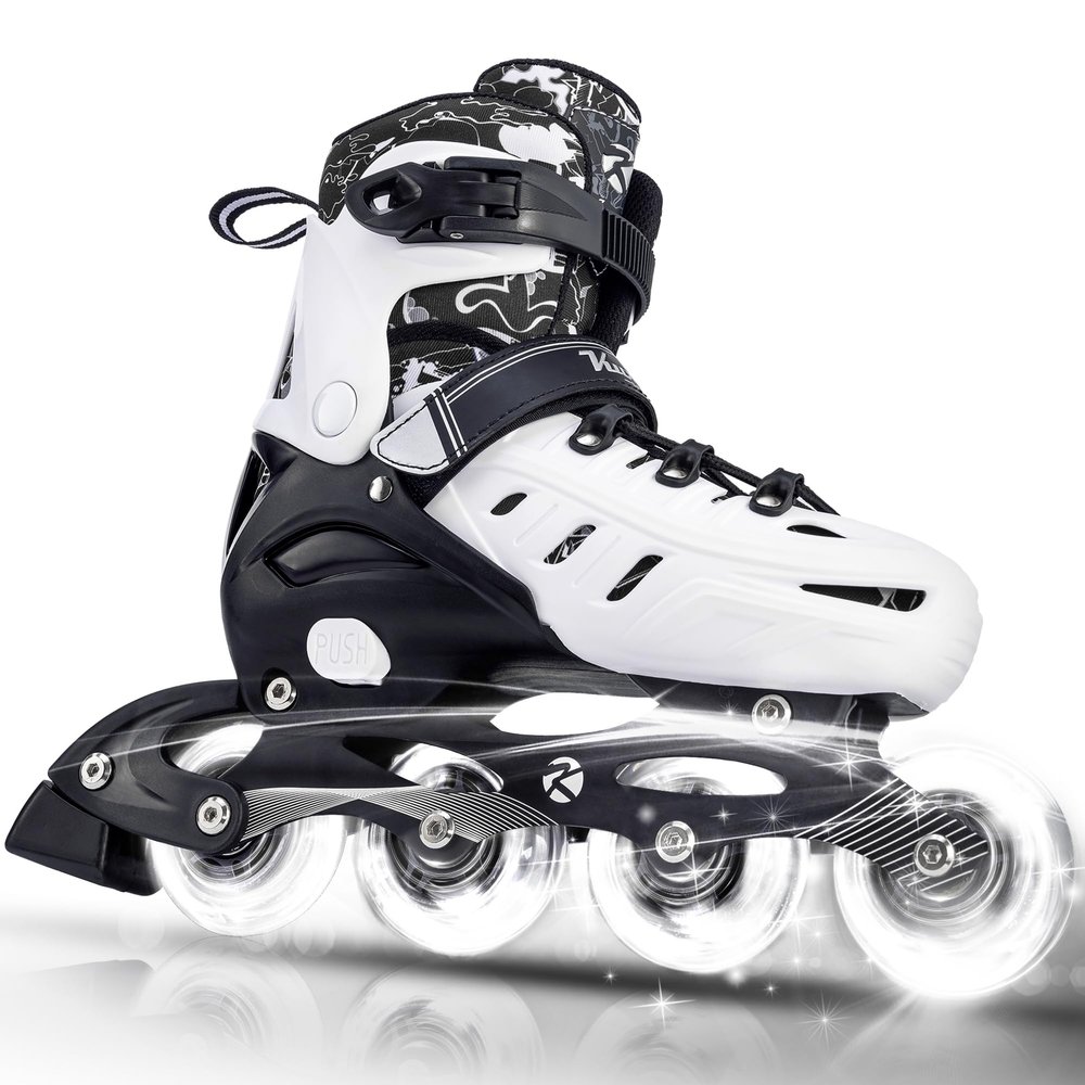 Inline Skates for Kids Adjustable Fun Illuminating Skates Girls Boys Ages 8-12 Patines para Nios Nias Outdoor