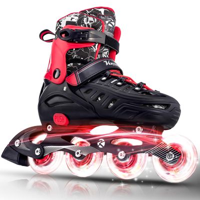 Inline Skates for Kids Adjustable Fun Illuminating Skates Girls Boys Ages 8-12 Patines para Nios Nias Outdoor