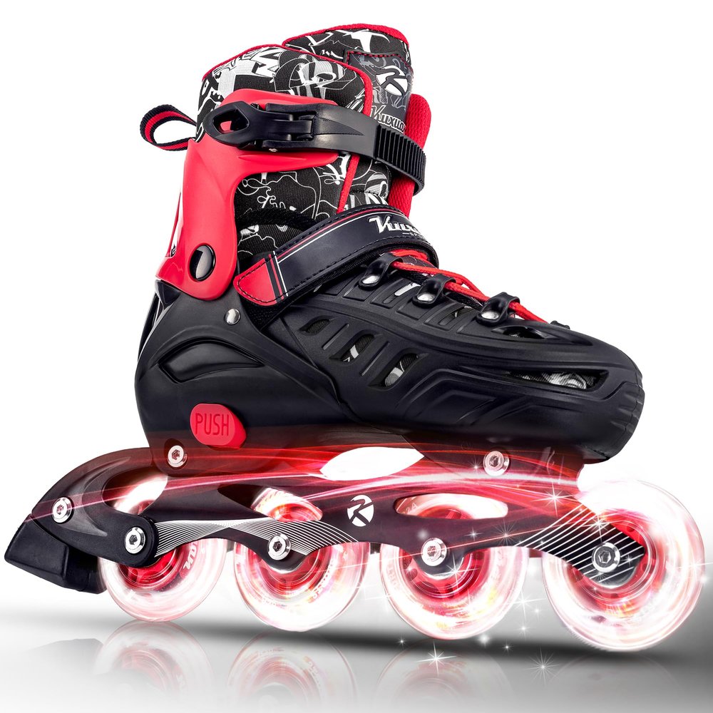 Inline Skates for Kids Adjustable Fun Illuminating Skates Girls Boys Ages 8-12 Patines para Nios Nias Outdoor