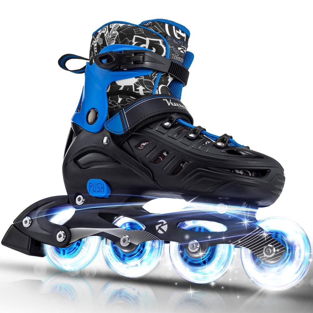 Inline Skates for Kids Adjustable Fun Illuminating Skates Girls Boys Ages 8-12 Patines para Nios Nias Outdoor