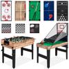 Best Choice Products 13-in-1 Combo Game Table Set w/Ping Pong, Foosball, Basketball, Air Hockey, Sling Puck, Archery, Shuffleboard - Natural view 1