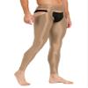 Zaldita Men's Compression Pants Transparent Sports Yoga Leggings Workout Tights Sheer Hot Pants Coffee One Size view 2