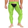 LiiYii Men's Mid Hollow Out Underwear Pants Long Thermal Bottoms Leggings Slim Fitted Sport Tights Fluorescent Green One Size view 1